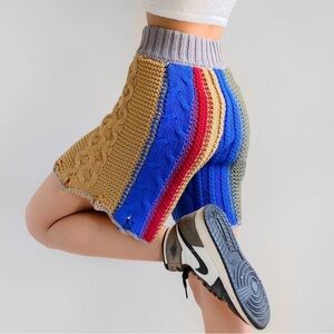 Free People Multicolor Knit Shorts